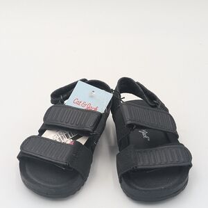 Cat & Jack Black Kids' Adjustable Velcro SandalsToddler Kody Sandals -